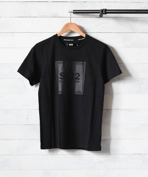 SY32 by SWEET YEARS（エスワイサーティトゥバイスィートイヤーズ）の「【RS】【SY32 by SWEET YEARS】SQUARE LOGO T（Tシャツ/カットソー・レディース・ブラック×ホワイト/ホワイト・SMALL）」の10枚目の写真
