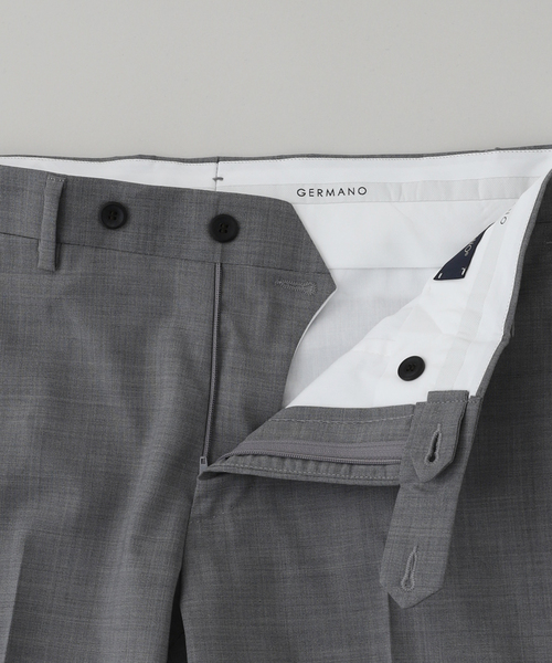 GERMANO(ジェルマーノ)の「GERMANO (ジェルマーノ) Washable Wool Stretch Slacks 324G8604/2603(スラックス・メンズ・ネイビー/チャコールグレー/ライトグレー・50/48/46/44)」の6枚目の写真