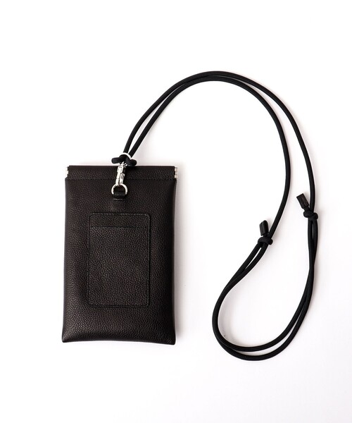 EARLE(アール)の「【EARLE/アール】Mobile Leather Pouch 別注レザーポーチ(ショルダーバッグ・メンズ・ブラック・FREE)」の5枚目の写真