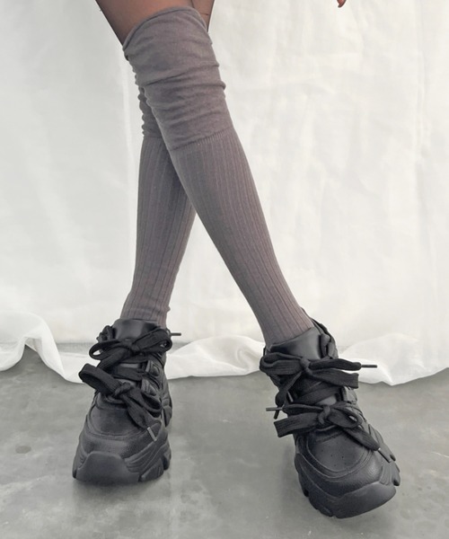 Shoes in Closet(シューズインクローゼット)の「【再入荷】+10.0㎝ 厚底 インヒール入り 2WAY ダブルリボン シューレース ボリューム スニーカー 2495(スニーカー・レディース・ブラック/ホワイト・S/M/L/LL)」の17枚目の写真