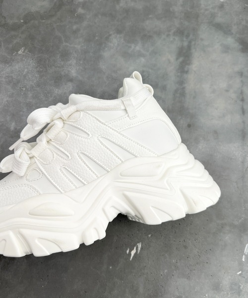 Shoes in Closet(シューズインクローゼット)の「【再入荷】+10.0㎝ 厚底 インヒール入り 2WAY ダブルリボン シューレース ボリューム スニーカー 2495(スニーカー・レディース・ブラック/ホワイト・S/M/L/LL)」の22枚目の写真