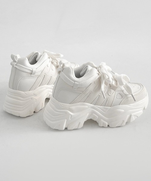Shoes in Closet(シューズインクローゼット)の「【再入荷】+10.0㎝ 厚底 インヒール入り 2WAY ダブルリボン シューレース ボリューム スニーカー 2495(スニーカー・レディース・ブラック/ホワイト・S/M/L/LL)」の16枚目の写真
