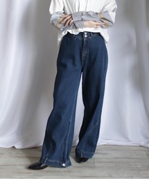 裾ZIPデザインデニム