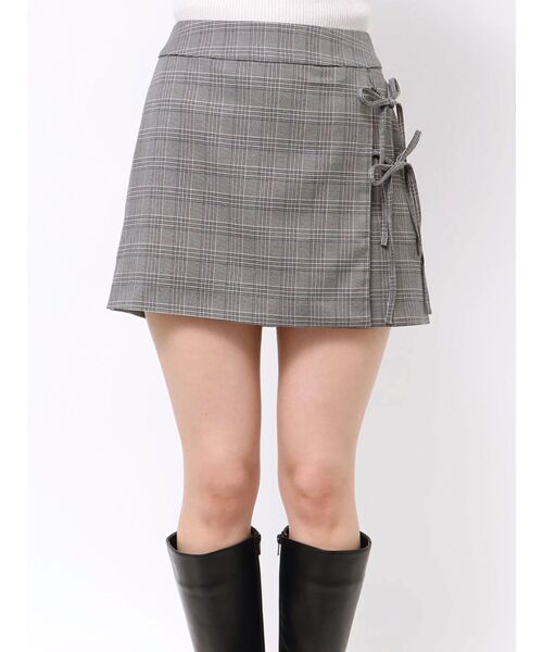 EVRIS（エヴリス）の「リボンデザインミニスカート【セットアップ着用可能】（スカート・レディース・その他1/ブラック/グレー・SMALL/MEDIUM）」の17枚目の写真