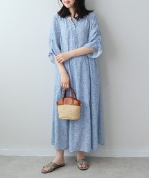 leswel（レスウェル）の「【L～5L 大きいサイズ】花柄ドロストスリーブワンピース 半袖 春夏（ワンピース）」