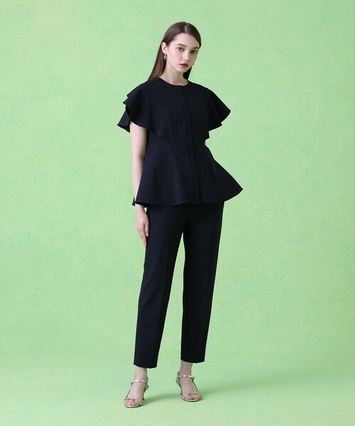 ANAYI(アナイ)の「【セットアップ対応商品】サッカーストレッチドロストパンツ(その他パンツ・レディース・トップグレー/ベージュ系その他/コーラル/ネイビー/ホワイト・36/38/34)」の18枚目の写真