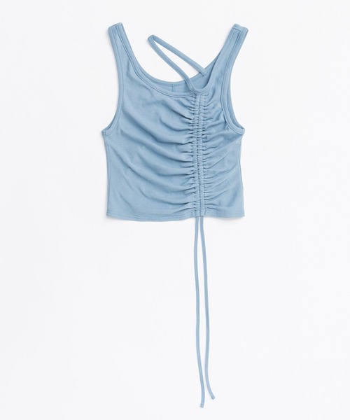 PRANK PROJECT（プランクプロジェクト）の「2ネックレイヤードタンク / 2 Neck Layered Tank（タンクトップ・レディース・ブルー/アイボリー/ブラック・FREE）」の5枚目の写真