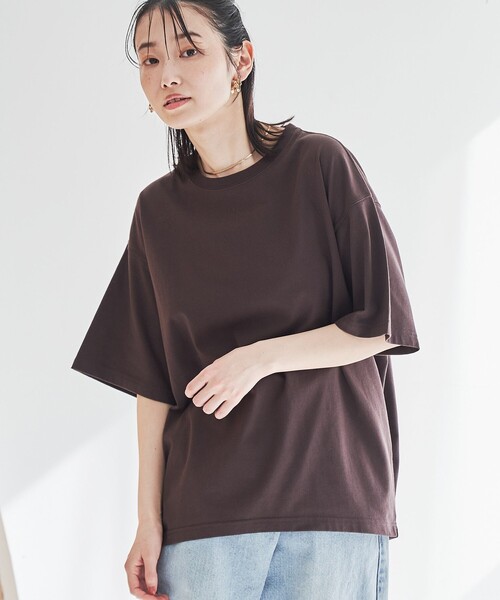coen（コーエン）の「【UVカット・接触冷感】WELLTECT USA コクーンプルオーバー（Tシャツ/カットソー・レディース・ダークブラウン/ライトグレー/ブラック・L/M）」の3枚目の写真