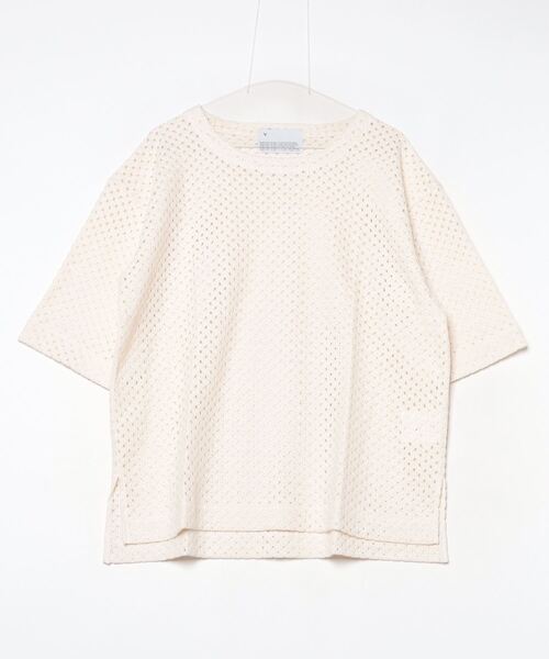 VOAAOV(ヴォアーブ)の「【VOAAOV】 RASCHEL MESH Oversize T-Shirt(Tシャツ/カットソー・メンズ・チャコールグレー/ブラック/ネイビー/オフホワイト・2/1)」の3枚目の写真