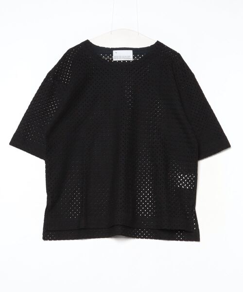 VOAAOV(ヴォアーブ)の「【VOAAOV】 RASCHEL MESH Oversize T-Shirt(Tシャツ/カットソー・メンズ・チャコールグレー/ブラック/ネイビー/オフホワイト・2/1)」の1枚目の写真