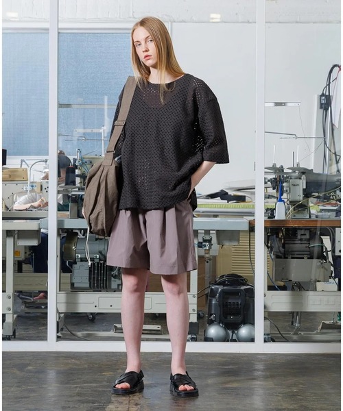 VOAAOV(ヴォアーブ)の「【VOAAOV】 RASCHEL MESH Oversize T-Shirt(Tシャツ/カットソー・メンズ・チャコールグレー/ブラック/ネイビー/オフホワイト・2/1)」の8枚目の写真