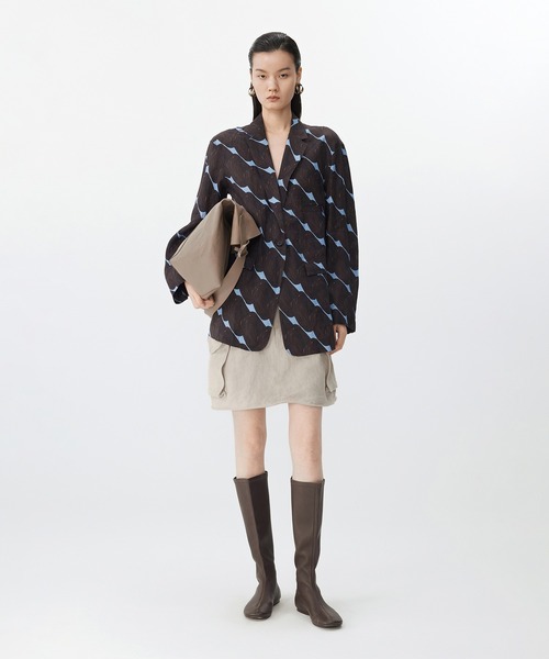 JNBY（ジェーエヌビーワイ）の「Urban Graphic Linen Jacket / リネンジャケット（テーラードジャケット・レディース・ベージュ/ブラウン・36/38）」の15枚目の写真
