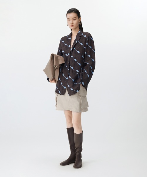 JNBY（ジェーエヌビーワイ）の「Urban Graphic Linen Jacket / リネンジャケット（テーラードジャケット・レディース・ベージュ/ブラウン・36/38）」の16枚目の写真
