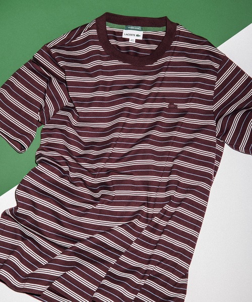 セール】【LACOSTE for ADAM ET ROPE'】別注 MULTI BORDER TEE