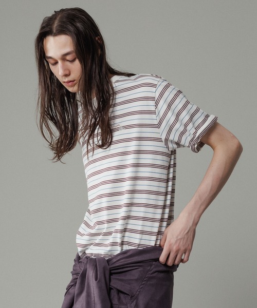 LACOSTE(ラコステ)の「【LACOSTE for ADAM ET ROPE'】別注 MULTI BORDER TEE(Tシャツ/カットソー・メンズ・ボルドー/ホワイト系その他5/ブルー系その他4・4/5/6)」の14枚目の写真