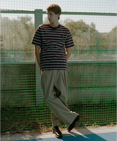 LACOSTE(ラコステ)の「【LACOSTE for ADAM ET ROPE'】別注 MULTI BORDER TEE(Tシャツ/カットソー・メンズ・ボルドー/ホワイト系その他5/ブルー系その他4・4/5/6)」の4枚目の写真