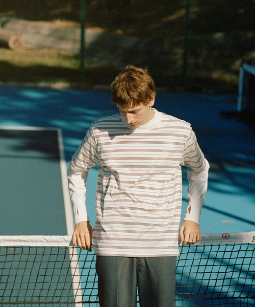 LACOSTE(ラコステ)の「【LACOSTE for ADAM ET ROPE'】別注 MULTI BORDER TEE(Tシャツ/カットソー・メンズ・ボルドー/ホワイト系その他5/ブルー系その他4・4/5/6)」の8枚目の写真