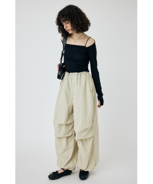 SQUARE NECK GATHER トップス（Tシャツ/カットソー）｜MOUSSY