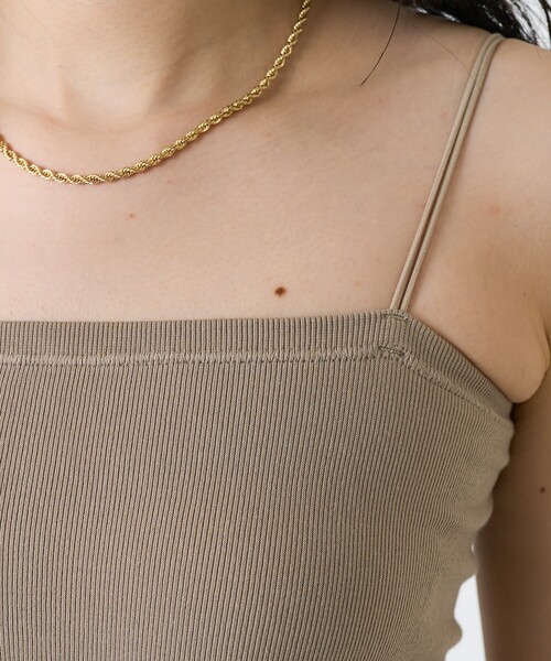 FREAK'S STORE(フリークスストア)の「<サイズ展開あり>フラットカップ付きキャミソール/ブラトップ(キャミソール・レディース・ナチュラル/ブラック/ベージュ・SMALL/MEDIUM)」の7枚目の写真