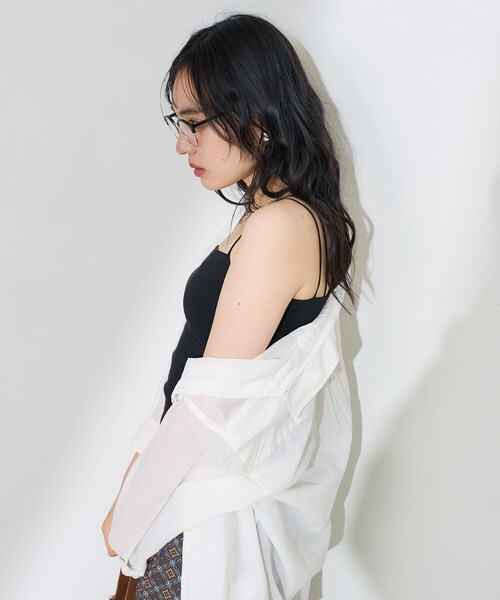 FREAK'S STORE(フリークスストア)の「<サイズ展開あり>フラットカップ付きキャミソール/ブラトップ(キャミソール・レディース・ナチュラル/ブラック/ベージュ・SMALL/MEDIUM)」の9枚目の写真