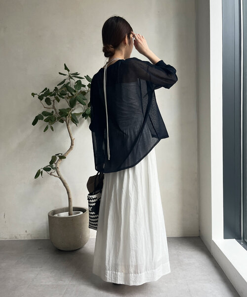 DouDou ニット DouDou ニット セーター 「WEB限定」シアーPINSIOロゴニット