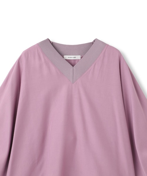 MAYSON GREY / メイソングレイ タックワイドスリーブVネックドルマンブラウス≪手洗い可能≫ タックワイドスリーブVネックドルマンブラウス≪手洗い可能