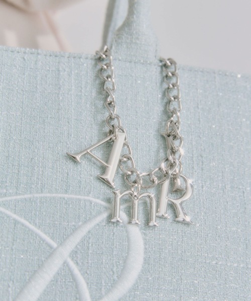 OLIVE des OLIVE(オリーブデオリーブ)の「Aimerianejoieチャーム付きキャリーオントート(トートバッグ・レディース・サックスブルー/オフホワイト/ブラック/ホワイト/ライトグレー/ミント・FREE)」の22枚目の写真