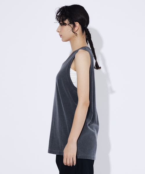 ABAHOUSE（アバハウス）の「【JEMORGAN LONG JOHNS/ジェーイーモーガンロングジョーンズ】T/Cカノコ ピグメントタンク JF769-22S/タンクトップ【WEB限定】（タンクトップ・メンズ・グリーン/サックスブルー/ホワイト/ブラック・M/L/XL）」の6枚目の写真