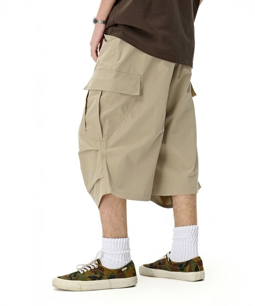 CORPUS TOKYO（コーパス トーキョー）の「半端丈パラシュートカーゴパンツ（カーゴパンツ・メンズ・アイボリー/ブラック/グレー/ベージュ・1/2/3/4）」の22枚目の写真