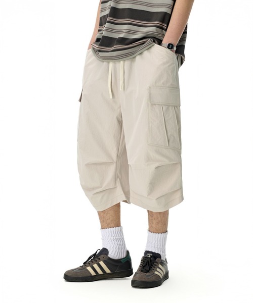 CORPUS TOKYO（コーパス トーキョー）の「半端丈パラシュートカーゴパンツ（カーゴパンツ・メンズ・アイボリー/ブラック/グレー/ベージュ・1/2/3/4）」の14枚目の写真