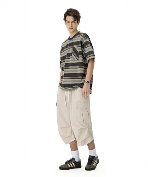 CORPUS TOKYO（コーパス トーキョー）の「半端丈パラシュートカーゴパンツ（カーゴパンツ・メンズ・アイボリー/ブラック/グレー/ベージュ・1/2/3/4）」の18枚目の写真