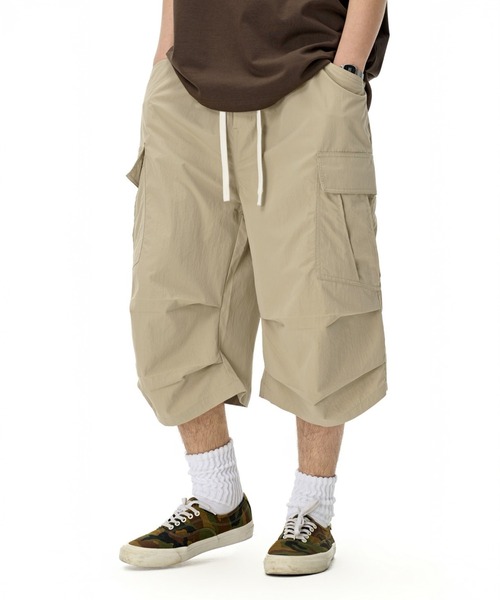 CORPUS TOKYO（コーパス トーキョー）の「半端丈パラシュートカーゴパンツ（カーゴパンツ・メンズ・アイボリー/ブラック/グレー/ベージュ・1/2/3/4）」の21枚目の写真