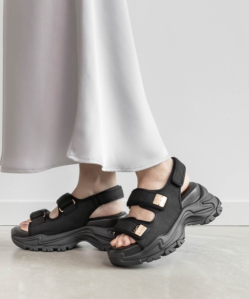 セール】モノグラムスクエアパーツスポーツサンダル（サンダル