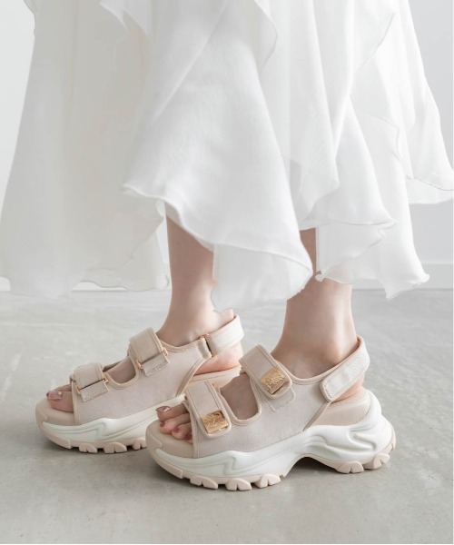 RANDA モノグラムスクエアパーツスポーツサンダル セール】モノグラムスクエアパーツスポーツサンダル（サンダル