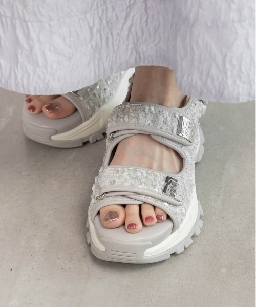 セール】モノグラムスクエアパーツスポーツサンダル（サンダル