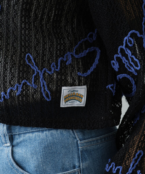 HELLO.SANFRANCISCO（ハローサンフランシスコ）の「【HELLO.SANFRANCISCO】２WAYロゴコード刺繍ボレロ（Tシャツ/カットソー・レディース・オフホワイト/ピンク/ブラック・ONE SIZE）」の20枚目の写真