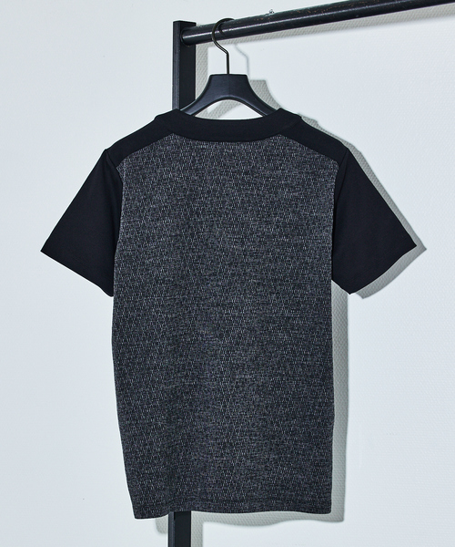 5351 POUR LES HOMMES（ゴーサンゴーイチプールオム）の「ミックスジャガード 半袖 Tシャツ（Tシャツ/カットソー・メンズ・チャコールグレー/グレー/ブラック・48/46/44/50）」の9枚目の写真