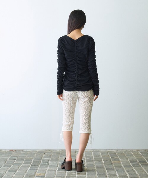 CODE A（コードエー）の「lace leggings（その他パンツ・レディース・ホワイト/ブラック・00）」の8枚目の写真