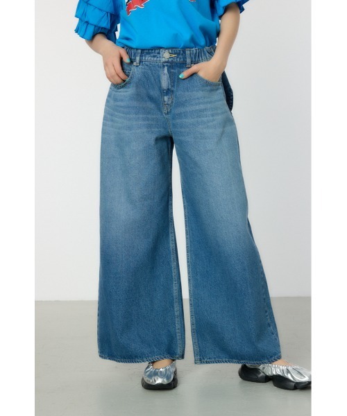 RODEO CROWNS WIDE BOWL（ロデオクラウンズワイドボウル）の「ビッグリボンデニムパンツ（デニムパンツ・レディース・ブラック/ブルー・SMALL/MEDIUM）」の7枚目の写真