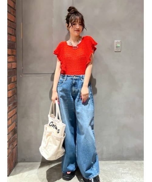 ODEOCROWNS WIDEBOWLビッグリボンデニムパンツ ロデオクラウンズ RODEO CROWNS WIDE BOWL | ビッグリボンデニムパンツ (ワイド