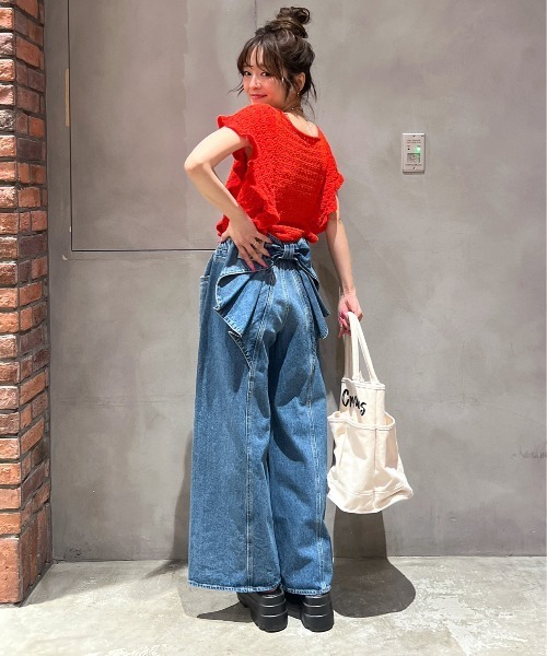 ビッグリボンデニムパンツ（デニムパンツ）｜RODEO CROWNS WIDE