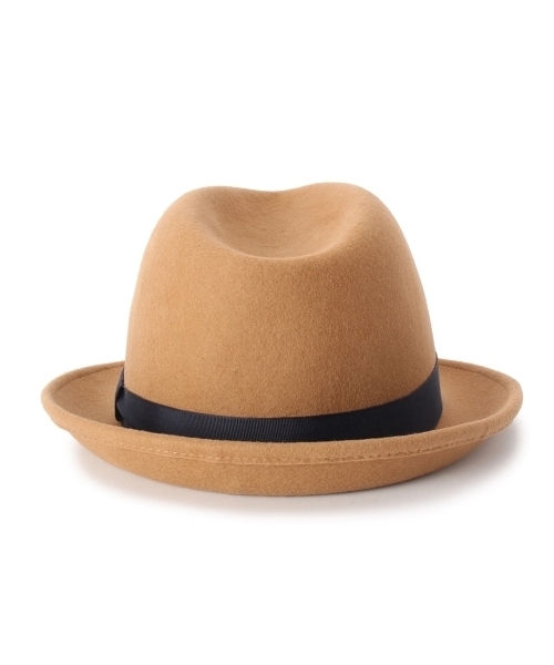 THE EMPORIUM（ジエンポリアム）の「フェルト中折れハット（ハット・レディース・ブラック/ベージュ・00）」の3枚目の写真