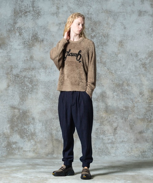 glamb（グラム）の「Spin Logo Shaggy Knit / スピンロゴシャギーニット（ニット/セーター・メンズ・ブラック/ブルー/ブラウン・M/L）」の11枚目の写真