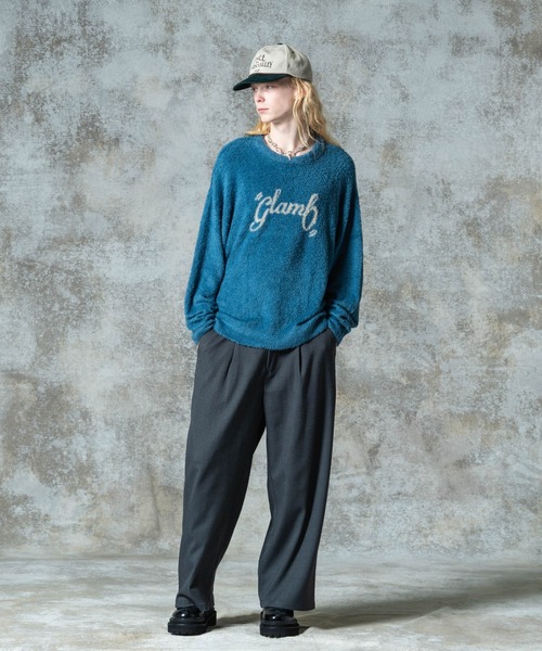 glamb（グラム）の「Spin Logo Shaggy Knit / スピンロゴシャギーニット（ニット/セーター・メンズ・ブラック/ブルー/ブラウン・M/L）」の14枚目の写真