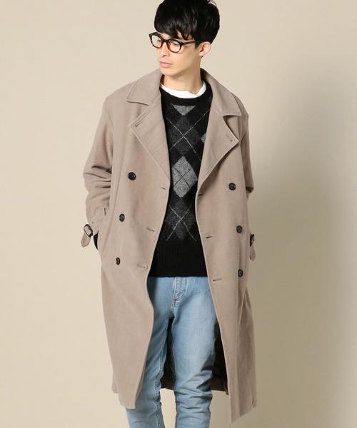 BEAUTY&YOUTH UNITED ARROWS(ビューティーアンドユースユナイテッドアローズ)の「BY フェイド モールスキン トレンチコート◆(トレンチコート・メンズ・ベージュ/ネイビー・MEDIUM/SMALL/LARGE)」の2枚目の写真