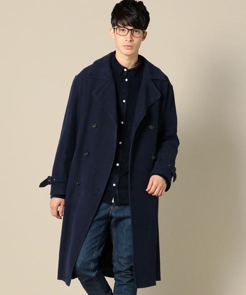 BEAUTY&YOUTH UNITED ARROWS(ビューティーアンドユースユナイテッドアローズ)の「BY フェイド モールスキン トレンチコート◆(トレンチコート・メンズ・ベージュ/ネイビー・MEDIUM/SMALL/LARGE)」の1枚目の写真