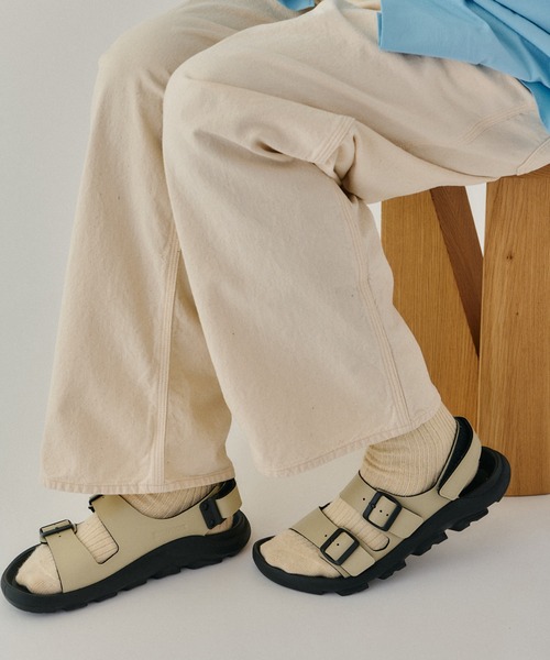 シューズ・サンダルその他 BIRKENSTOCK Woman Flat sandals Beige 1028056 Kyoto Nubuck Leather New Beige | BIRKENSTOCK