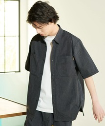 COBMASTER/コブマスター ポリエステルリップストップ 半袖スナップシャツ