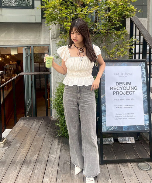 continuer de NICE CLAUP(コンティニューデナイスクラップ)の「【@reve.perle_セレクト】フリルシャーリングブラウス(シャツ/ブラウス・レディース・レンガ/ピンク/ブラック/アイボリー・FREE)」の22枚目の写真