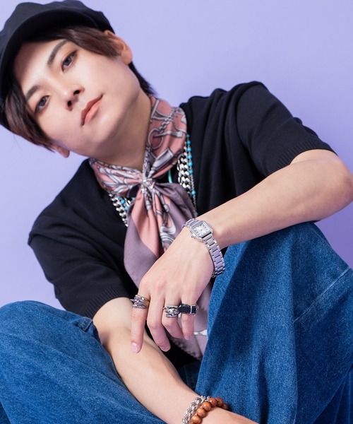 an meets zakka(アンミツザッカ)の「an meets zakka ステンレスバンドスクエアダイヤルウォッチ(アナログ腕時計・レディース・シルバー/ゴールド・FREE)」の3枚目の写真